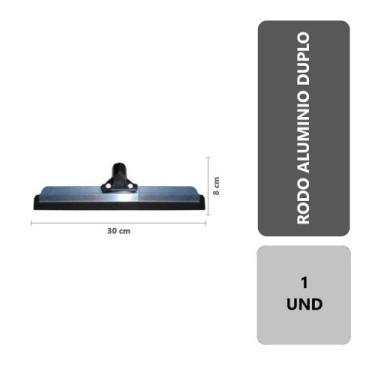 Imagem de 1 Unidade Rodo Para Limpeza De Alumínio Eva Duplo 30 Cm Puxa E Seca Ba