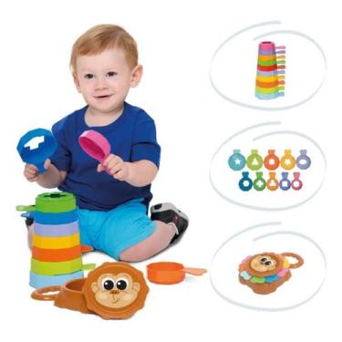 Imagem de Brinquedo Empilha Baby De Encaixar E Montar Mercotoys, Macaquinho