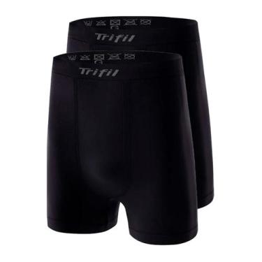 Imagem de Kit com 2 Cuecas Boxer Trifil 4411 Plus Size, Preto, GG1