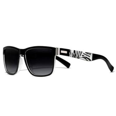 Imagem de Óculos de Sol Masculino Kingseven Esportivo Polarizados UV400, Branco