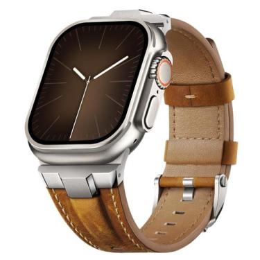 Imagem de Pulseira de Couro Suitisbest para Apple Watch Ultra (49mm e 42mm)