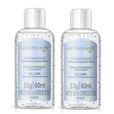 Imagem de Álcool em Gel Higienizante Giovanna Baby Blue 60ml - 2 unidades