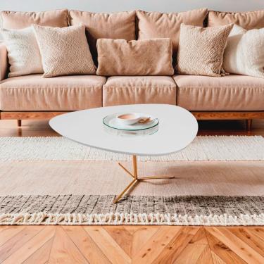 Imagem de Mesa de Centro Líbano Palheta Metal 60x35 Branco