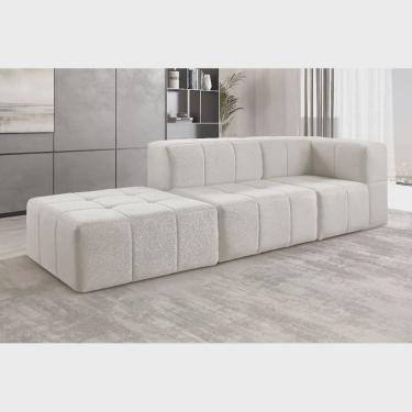 Imagem de Sofá Modular 3 Lugares Bouclé