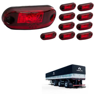 Imagem de 10 Lanterna Delimitadora LED Carreta Librelato Lateral Rubi