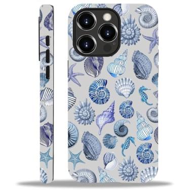Imagem de Kapadiy Capa para iPhone 13 Pro, concha de praia de verão para mulheres e homens, capa protetora de corpo inteiro à prova de choque 2 em 1 de silicone + capa rígida de PC para iPhone 13 Pro