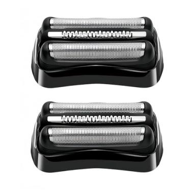 Imagem de Pacote com 2 cabeças de substituição da série 3 21B compatível com Braun S3 21B, substituição para barbeador elétrico Braun 3040s, 300s, 310s, 320s, 3050cc, 3090cc, 3010s, 3030s, etc.