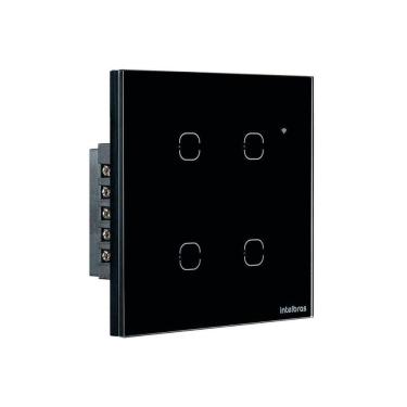 Imagem de Interruptor Smart Wi-fi Touch 4 Teclas Preto Ews 1004