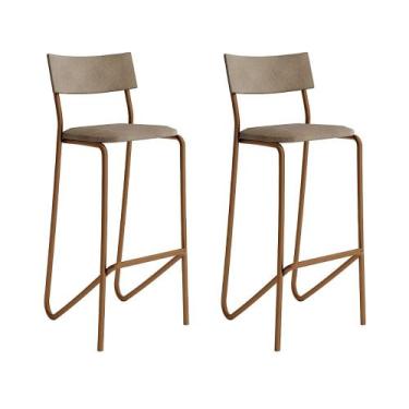 Imagem de Conjunto 2 Banquetas Altas Bistrô Cozinha Jantar 99cm Are - Carraro Mó