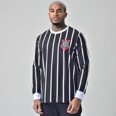 Imagem de Camiseta Retrô Corinthians Democracia Manga Longa Cor:;Tamanho:XGG-Masculino