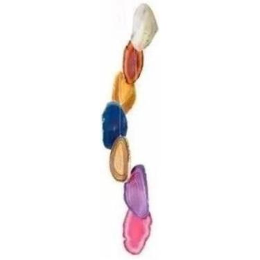 Imagem de Mensageiro Sino Dos Ventos Móbile Ágata Colorida 7 Pedras - Vip Jóias 