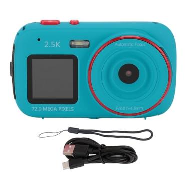 Imagem de Câmera digital, câmera de 72 MP, câmera digital de apontar e fotografar com zoom de 16X, leitor de MP3 e tela dupla, tela frontal de 2,4 polegadas, cordão, câmera compacta para meninos e meninas