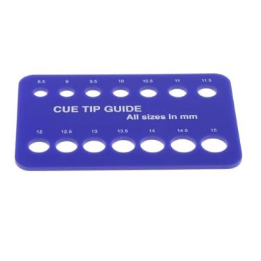 Imagem de Aymzbd Ponta de taco de sinuca profissional leve, medidor de tamanho, 8,5 mm-15 mm, acrílico, presente de aniversário prático, Azul