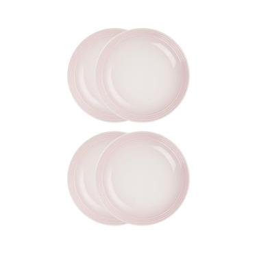 Imagem de Jogo de 4 Pratos Fundos de Cerâmica 22 cm Shell Pink