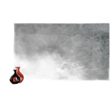 Imagem de Papel De Parede Concreto Linhas Azul Turquesa 3,5M Kkt332 - Você Decor