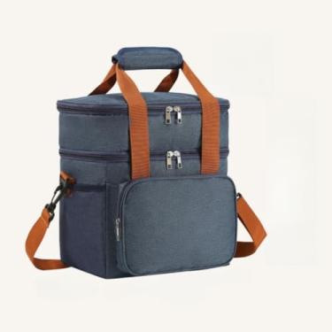 Imagem de Bolsa Termica Grande Capacidade Lancheira Expansível Com Dupla Camada YB-910(Azul 2a 910)