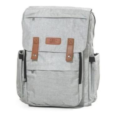 Imagem de Mochila Maternidade Impermeável Bebê Cinza - BH Travel Backpack - BH S