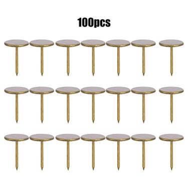 Imagem de Prego de 100pcs, Chapinha de Cabeça Cana de Cabeça Plana Redonda Redonda de Estofamento Antigo Unhas Peças de Mobília Pregos Pinos Grandes Tachas de Variedade de Variedades Acessórios Decorativos de