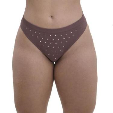 Imagem de Kit Com 3 Calcinhas Feminina Tanga Em Microfibra Trifil, EG, Vinho