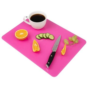 Imagem de Tábua de corte de vidro temperado para balcão de cozinha, tábua de corte de vidro com pés de borracha antiderrapante, pode ser lavada na lava-louças, fácil de limpar, resistente a arranhões, calor e