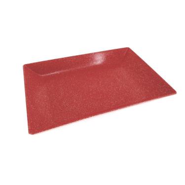 Imagem de Travessa Petisqueira Retangular Grande Vermelha De Plástico