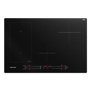 Imagem de Cooktop Inducao 4 Bocas Vidro Preto 220v 77x51cm - Brastemp