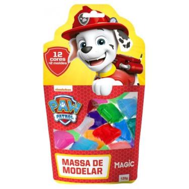 Imagem de Massa de Modelar 120g com 12 Cores e 2 Moldes - Marshal e a - Magic Ki