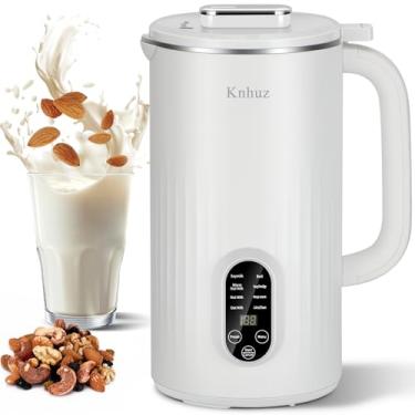 Imagem de Kuhuz Máquina automática de leite de soja de 946 ml para bebidas caseiras à base de amêndoa, aveia, coco e não lácteos, atraso de 12 horas, limpeza automática, mantém aquecido, branco