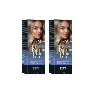 Imagem de Coloração Keraton Banho De Brilho Plat Prata Claro-Kit C/2Un