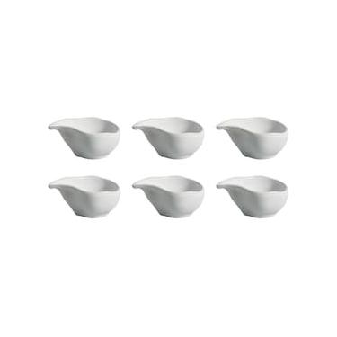 Imagem de Molheira Oval Porto Brasil Orgânico New White em Stoneware Branco – 6 Peças