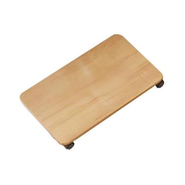 Imagem de Suporte de CPU Suporte de CPU Suporte de CPU sob a mesa PC Torre Suporte de PC móvel com 4 rodas giratórias para mesa de jogos, acessórios de PC, suporte de CPU (Natural)