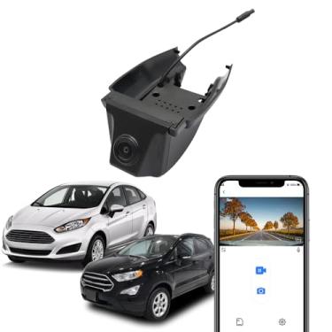 Imagem de Fitcamx Câmera veicular 4K adequada para Ford EcoSport & Fiesta 2009-2019 S SE SES Titanium ST Line (sensor de chuva), aparência OEM, vídeo UHD 2160P, Wi-Fi e aplicativo, gravação em loop, sensor G