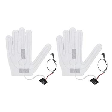 Imagem de Elemento de Aquecimento de Luvas, Almofada de Aquecimento Elétrica de 2 Peças para Luvas, Almofada Aquecida Elétrica de Substituição de Aquecimento Ajustável para Luvas de