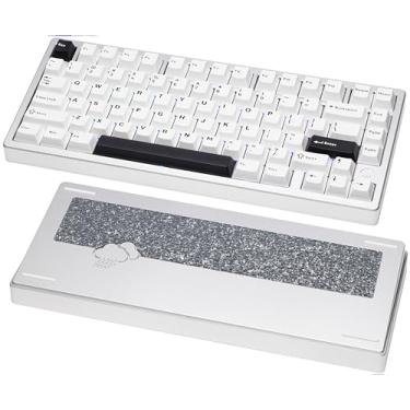 Imagem de KEEBMONKEY WOBKEY Rainy 75 CNC Alumínio HMX/JWK/Cocoa Switches Teclado Mecânico de Conectividade de Modo Triplo com Acústica Superior, RGB/FR4/Prata SUS304/7000mAh/Interruptor Cocoa (Pro - Prata)