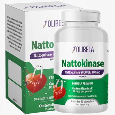 Imagem de Nattokinase 100mg 2000FU 60 Cápsulas | Circulação e Saúde do Coração | Natoquinase 100mg Vegano + K2 MK7 | Olibela Suplementos
