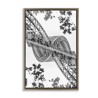 Imagem de Stupell Industries Arte de parede em tela flutuante marrom surrealismo de ferro industrial por Robin Vandenabeele, 25 x 17