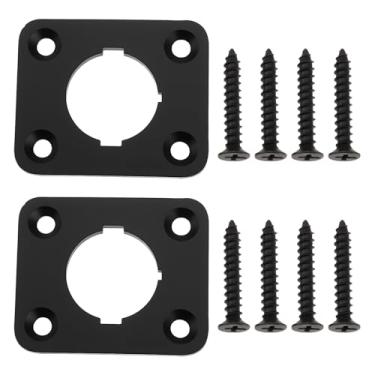 Imagem de Briny River 2 painéis de interruptor redondo para carro, furo único, liga de alumínio, 41 x 35 x 2,5 mm, adequado para carros, caminhões, barcos, trailers com parafusos