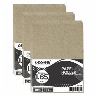 Imagem de Papel Holler para Cartonagem 1,65mm 10x15cm 100un - Cassmar 