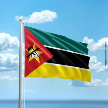 Imagem de Bandeira de Moçambique 80cmx140cm Tecido Oxford 100% Poliéster - Prese