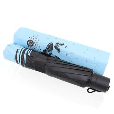 Imagem de Guarda chuva Reforçado com Proteção UV Tecido Resistente Cabe na Bolsa