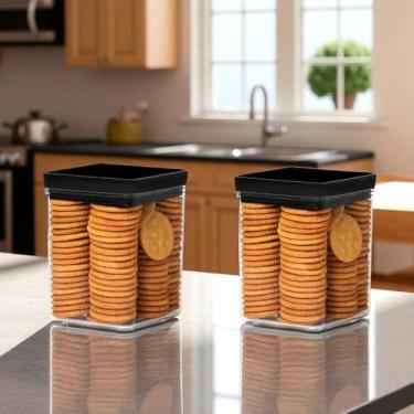 Imagem de Kits Potes Herméticos Lumini Black Paramount – 180 ml, 340 ml e 1.000 ml (2 de 1000 ML)