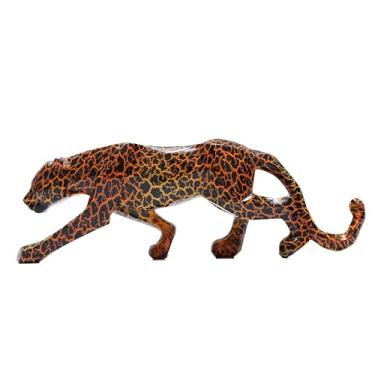 Imagem de Artpaul Leopard Figurine Resin Sculpture Home Decor Jaguar Statues Desktop Tabletop Shelf Ornament for Living Room, Bedroom,Bookshelf