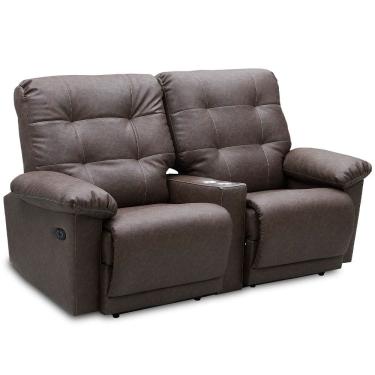 Imagem de Poltrona Retrátil Reclinável Manual Cinema 2 Lugares Holly T03 Couro Cristal Tabaco - Lyam Decor