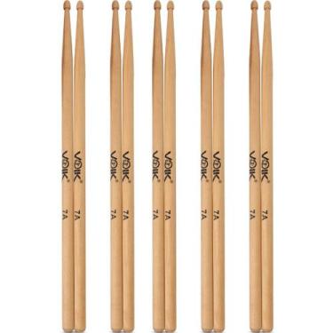 Imagem de Pares de Baquetas Ponta de Madeira Maple Voik 7A, 5