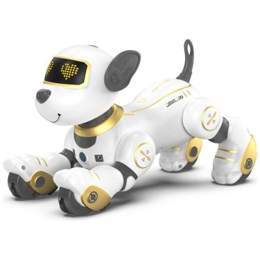 Imagem de Cachorro Robô Interativo e Programável com Controle Remoto para Crianças de 3 a 8 Anos, SONOMO, Branco