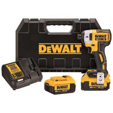 Imagem de Kit Chave de Impacto com 3 Velocidades, 2 Baterias 20V, Carregador e Maleta de Transporte, DEWALT DCF887M2, Amarelo