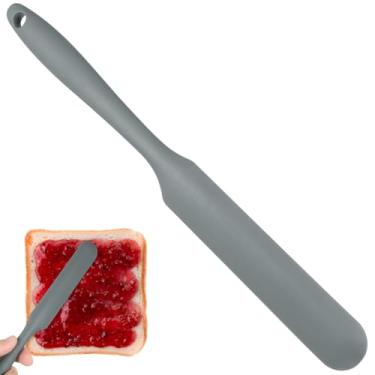 Imagem de Cabilock Espátula portátil de silicone para bolo de grau alimentício para assar e utensílio de cozinha leve para decorar sobremesas e cremes