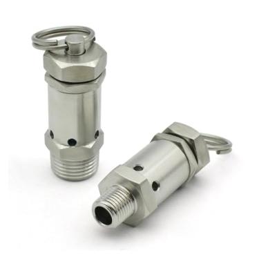 Imagem de Válvula de mola de aço inoxidável 304 1/4 "1/5.1 cm BSPT macho 0.5-10 bar escape, adequada para compressores de ar (0,5 barra fixa, 1/5.1 cm)