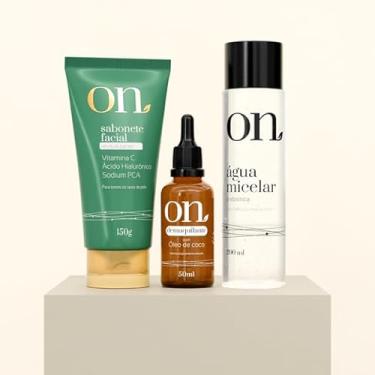 Imagem de Kit Rotina de Limpeza Facial - Água Micelar Prebiótica + Demaquilante com Óleo de Coco + Sabonete Facial Revitalizante - ON