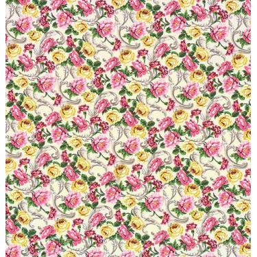 Imagem de Tecido tricoline estampado dohler 100% algodão flores